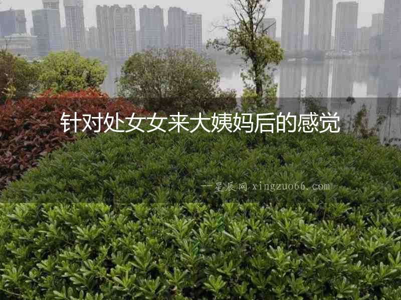 針對處女女來大姨媽后的感覺