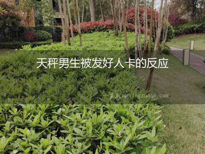 天秤男生被發好人卡的反應