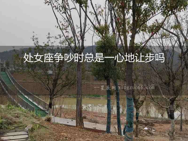 處女座爭吵時總是一心地讓步嗎
