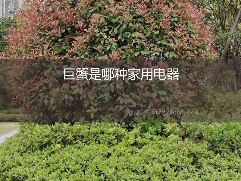 巨蟹是哪種家用電器