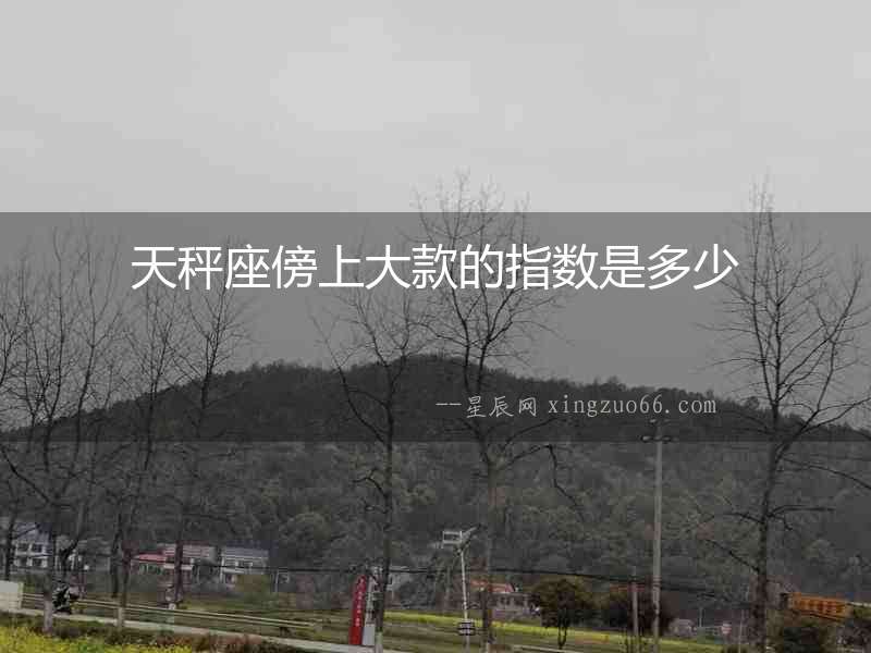 天秤座傍上大款的指數是多少