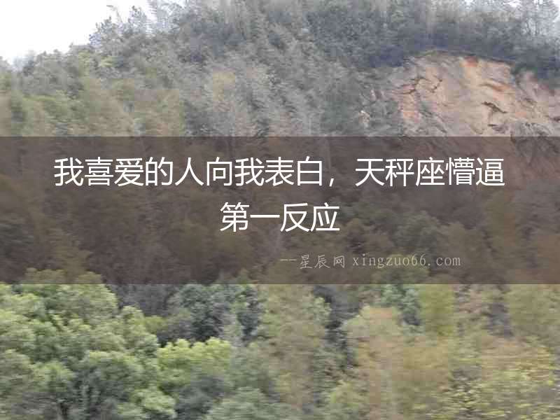 我喜愛的人向我表白，天秤座懵逼第一反應