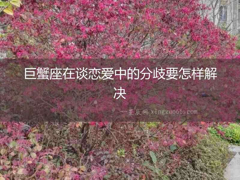 巨蟹座在談戀愛(ài)中的分歧要怎樣解決