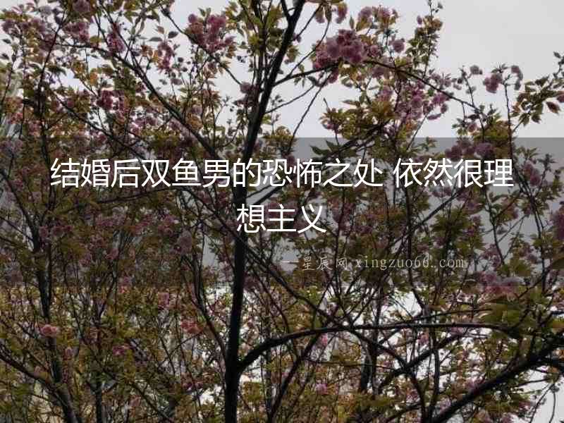 結(jié)婚后雙魚男的恐怖之處 依然很理想主義