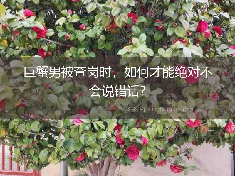巨蟹男被查崗時，如何才能絕對不會說錯話？