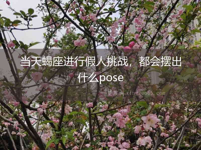 當(dāng)天蝎座進(jìn)行假人挑戰(zhàn)，都會(huì)擺出什么pose