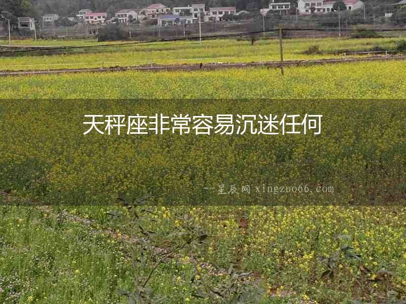天秤座非常容易沉迷任何