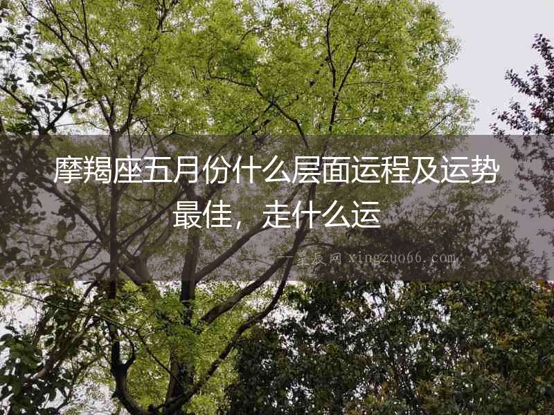 摩羯座五月份什么層面運程及運勢最佳，走什么運