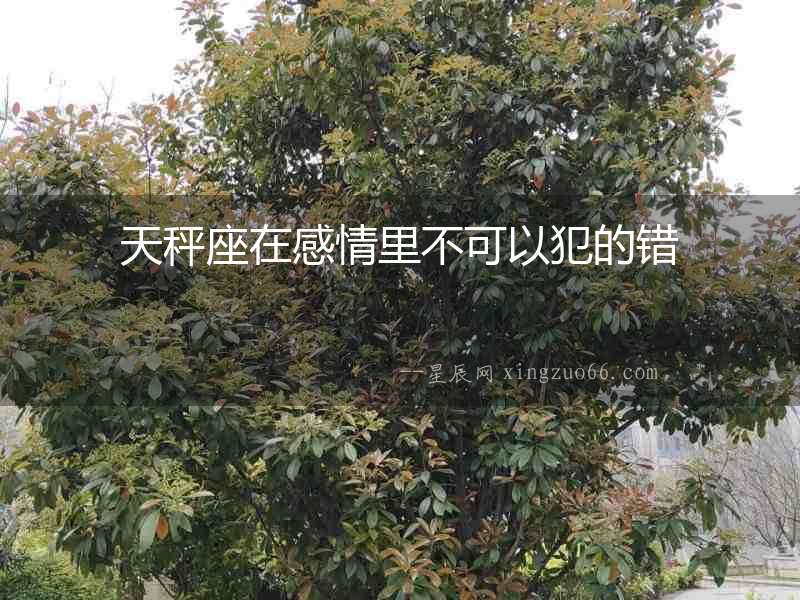 天秤座在感情里不可以犯的錯(cuò)