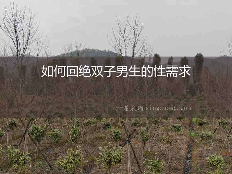 如何回絕雙子男生的性需求