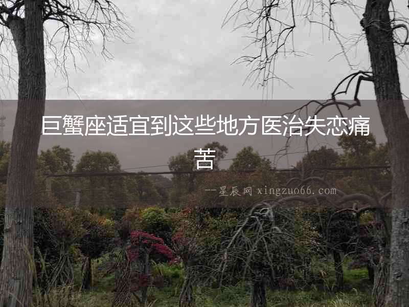 巨蟹座適宜到這些地方醫(yī)治失戀痛苦