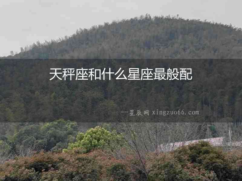天秤座和什么星座最般配