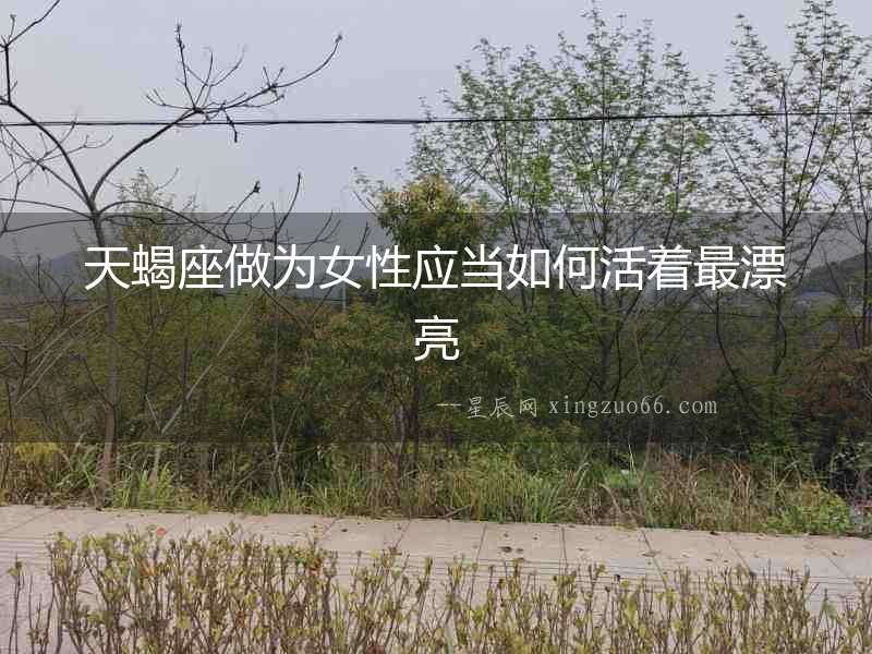 天蝎座做為女性應(yīng)當(dāng)如何活著最漂亮