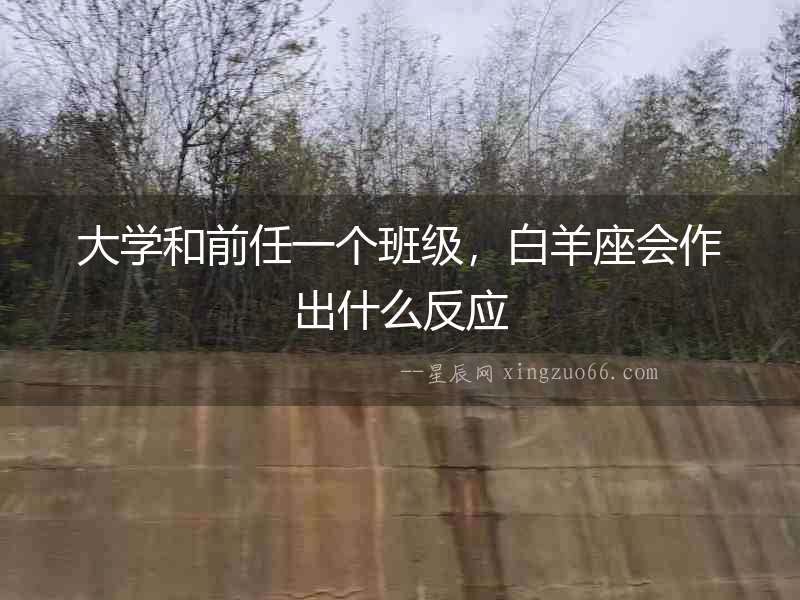 大學和前任一個班級，白羊座會作出什么反應