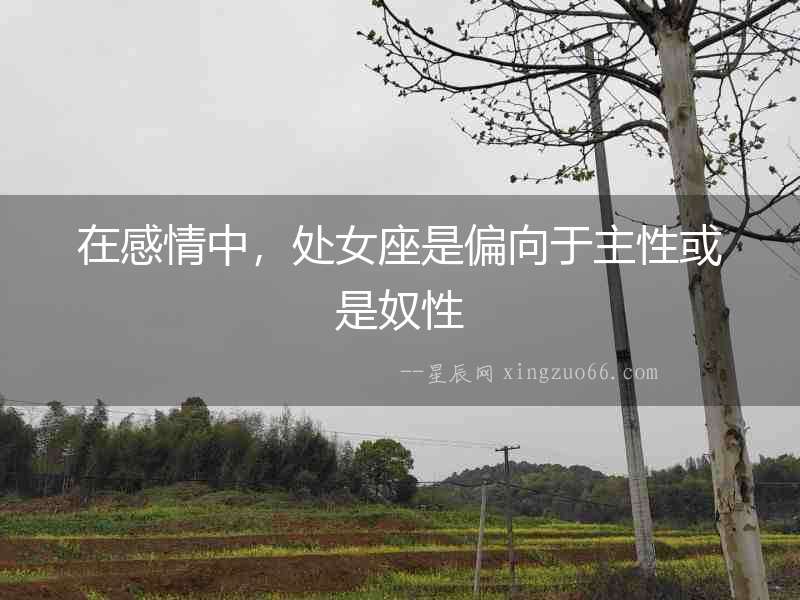 在感情中，處女座是偏向于主性或是奴性
