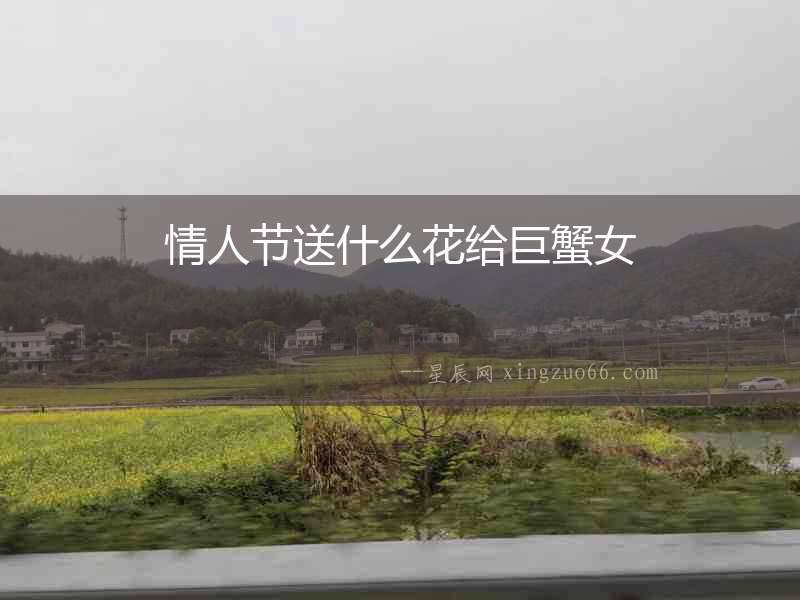 情人節送什么花給巨蟹女
