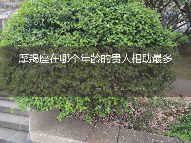 摩羯座在哪個年齡的貴人相助最多