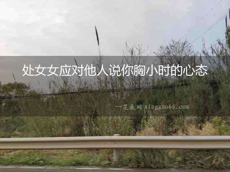 處女女應對他人說你胸小時的心態