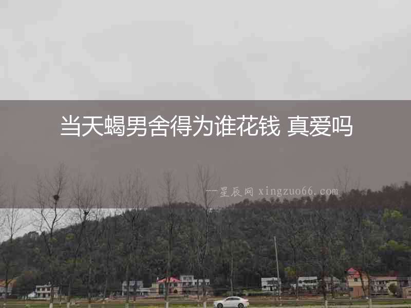 當(dāng)天蝎男舍得為誰花錢 真愛嗎