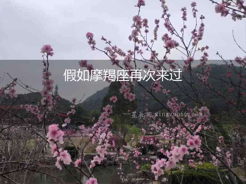 假如摩羯座再次來過
