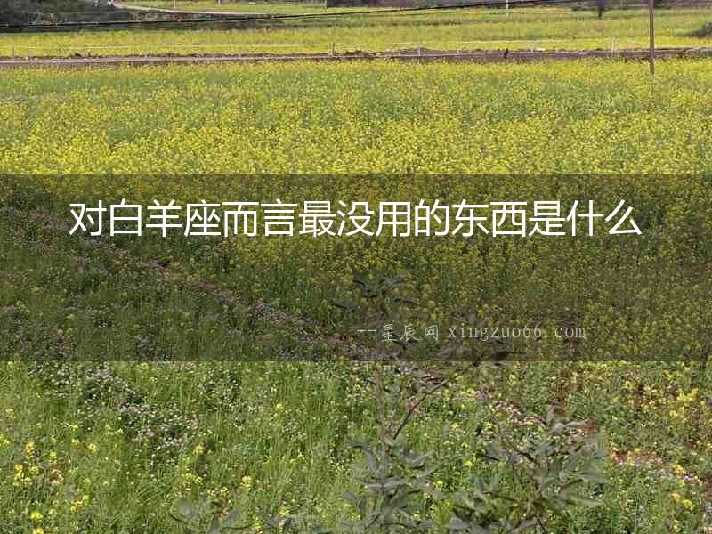 對(duì)白羊座而言最沒用的東西是什么