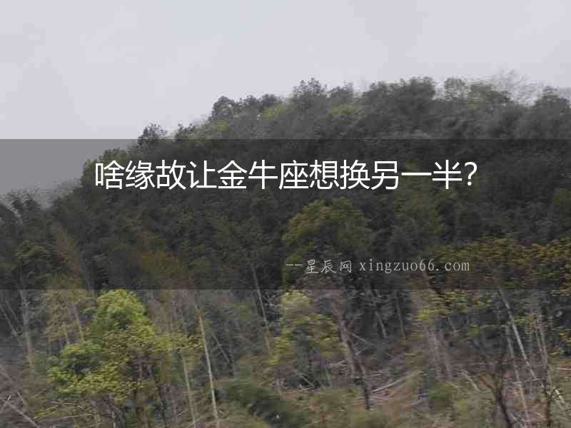 啥緣故讓金牛座想換另一半？
