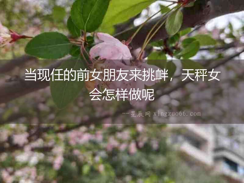 當現任的前女朋友來挑釁，天秤女會怎樣做呢