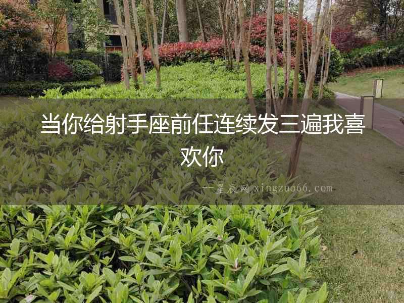 當(dāng)你給射手座前任連續(xù)發(fā)三遍我喜歡你