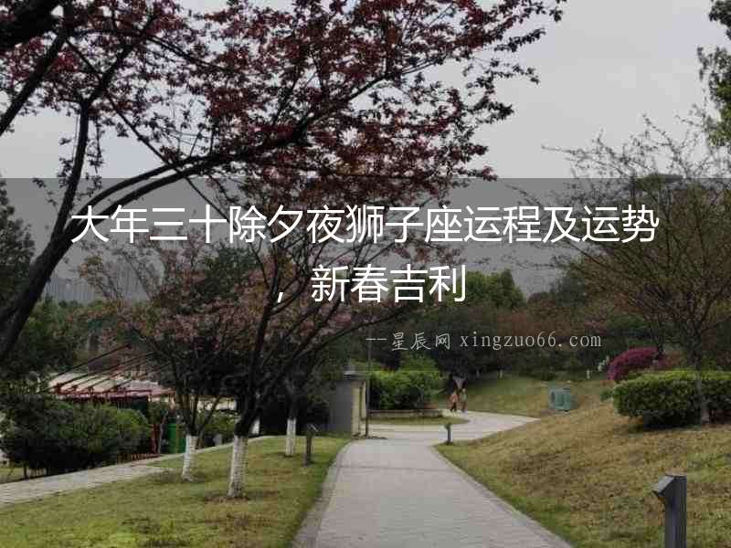 大年三十除夕夜獅子座運程及運勢，新春吉利