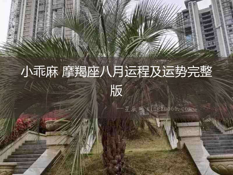 小乖麻 摩羯座八月運(yùn)程及運(yùn)勢完整版