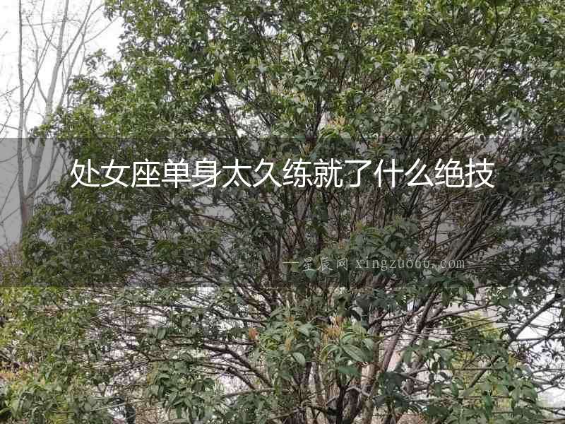 處女座單身太久練就了什么絕技