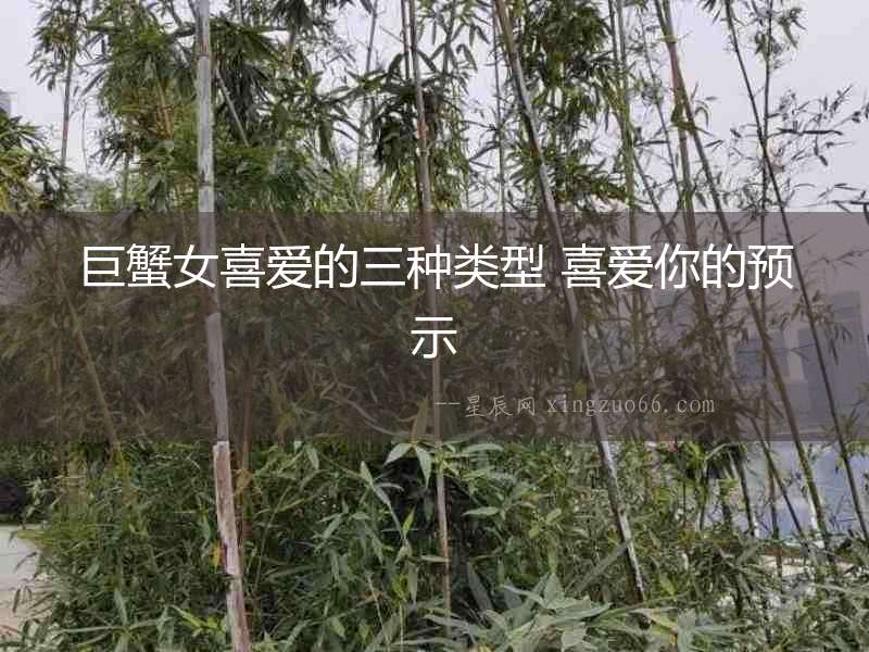 巨蟹女喜愛的三種類型 喜愛你的預(yù)示