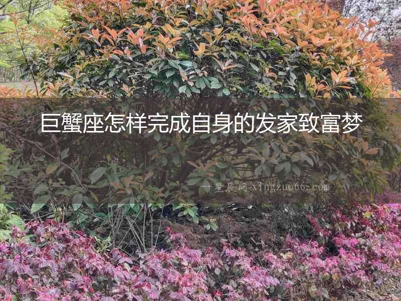 巨蟹座怎樣完成自身的發家致富夢