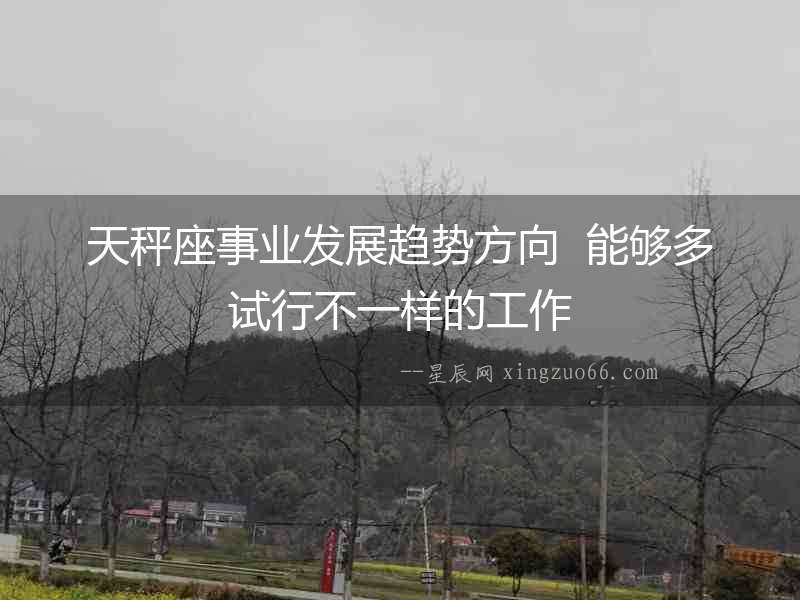 天秤座事業發展趨勢方向  能夠多試行不一樣的工作