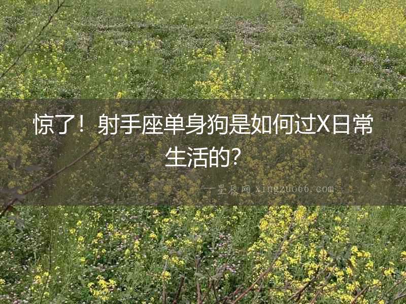 驚了！射手座單身狗是如何過(guò)X日常生活的？