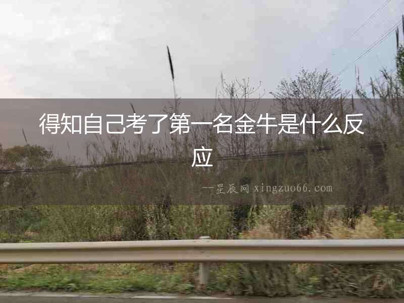 得知自己考了第一名金牛是什么反應