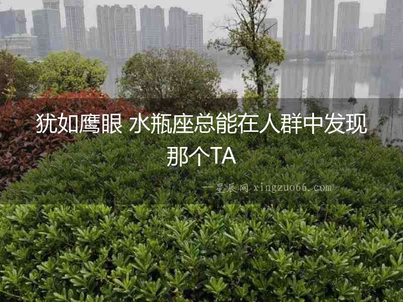 猶如鷹眼 水瓶座總能在人群中發(fā)現(xiàn)那個TA