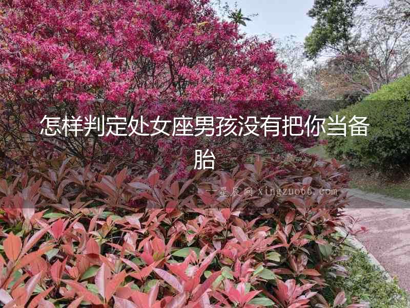怎樣判定處女座男孩沒有把你當備胎
