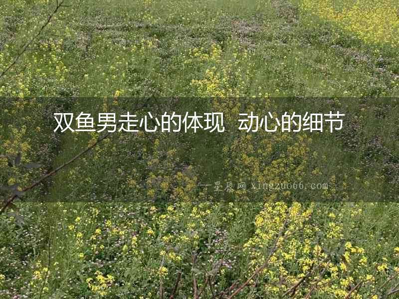 雙魚(yú)男走心的體現(xiàn)  動(dòng)心的細(xì)節(jié)