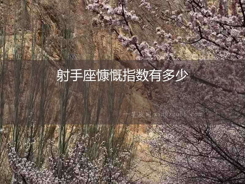射手座慷慨指數有多少