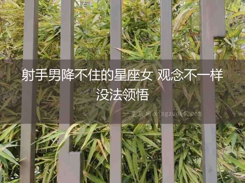 射手男降不住的星座女 觀念不一樣沒法領(lǐng)悟