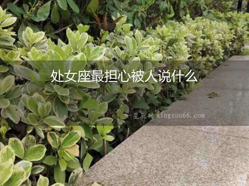 處女座最擔心被人說什么