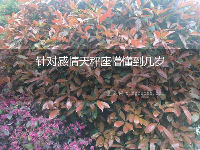 針對感情天秤座懵懂到幾歲