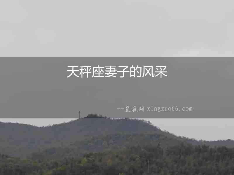 天秤座妻子的風采