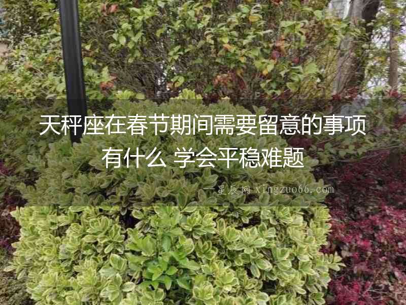 天秤座在春節期間需要留意的事項有什么 學會平穩難題