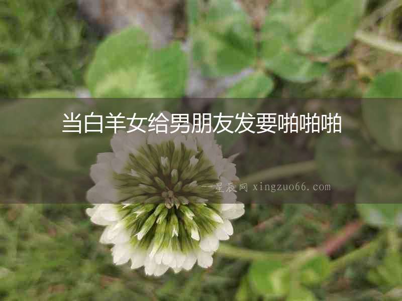 當白羊女給男朋友發要啪啪啪