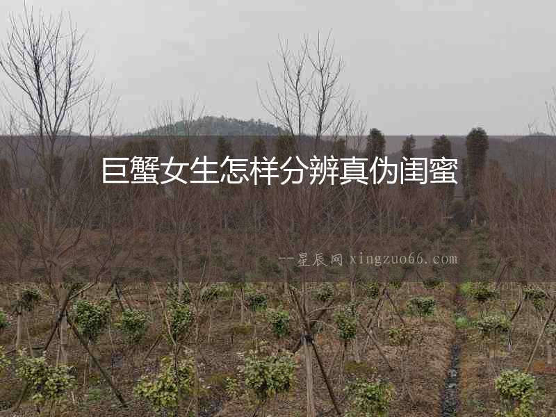 巨蟹女生怎樣分辨真偽閨蜜