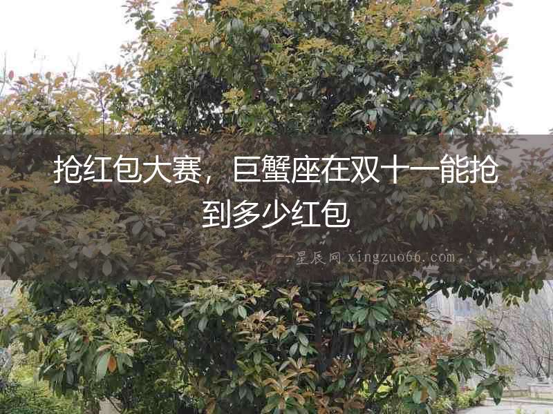 搶紅包大賽，巨蟹座在雙十一能搶到多少紅包
