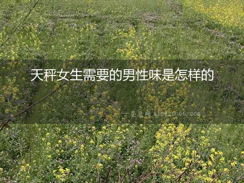 天秤女生需要的男性味是怎樣的