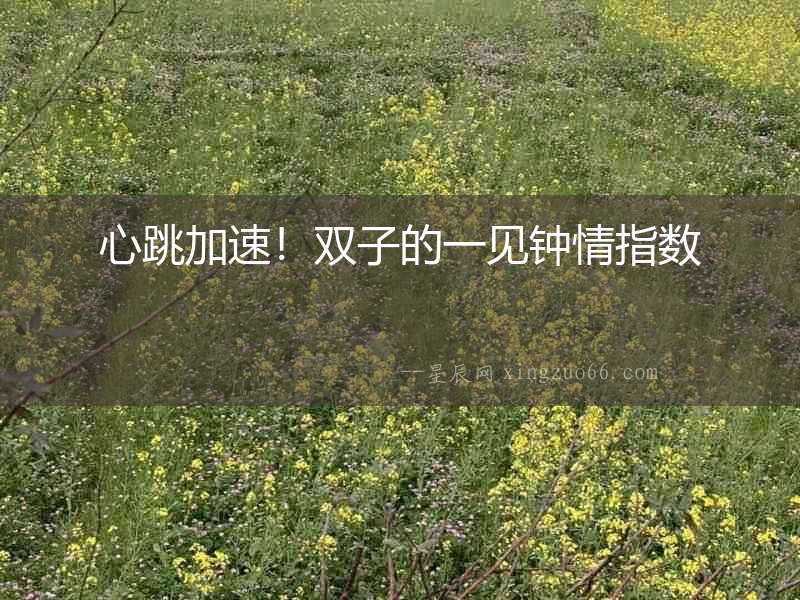 心跳加速！雙子的一見鐘情指數(shù)